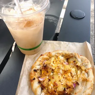 Chai Latte with Oat Milk and Galette