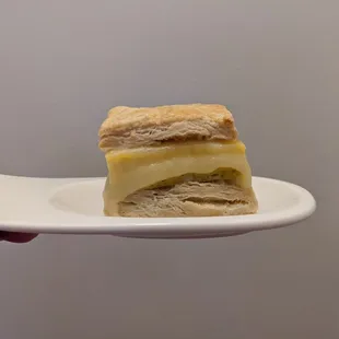 Tender, thick egg biscuit with cheese. It was so ridiculously good.