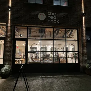 the front of the restaurant