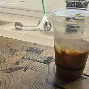 My iced coffee and the lime I took to get here lol