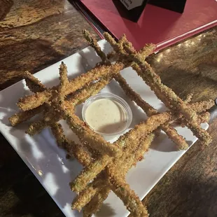Deep fried Asparagus
