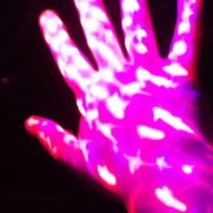 a hand in the dark
