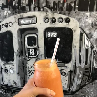 Orange line smoothie