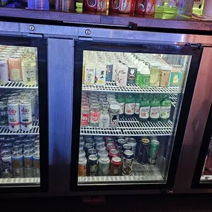 Bottled beer and canned sake selection