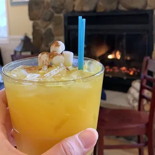 The Winter Squash: The Whistler Irish Honey Whiskey, WI Maple Syrup, house made squash purée, cinnamon and broiled marshmallows