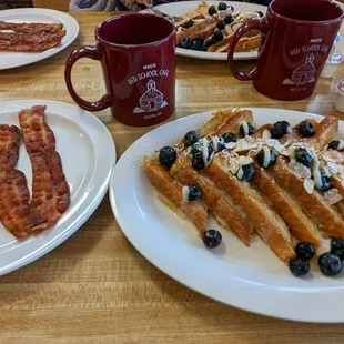 The Blueberry  and Almond French Toast was very good