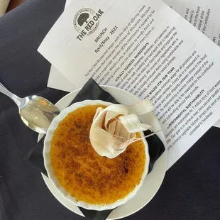 Rhubarb Cremé brûlée....anniversary treat!