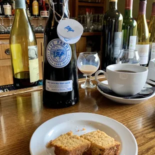 Sweet breads and coffee with Five Farms single-batch Irish cream liqueur