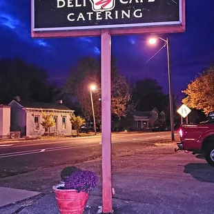 the sign