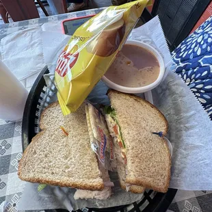 Fiesta Turkey with Chips and Soup