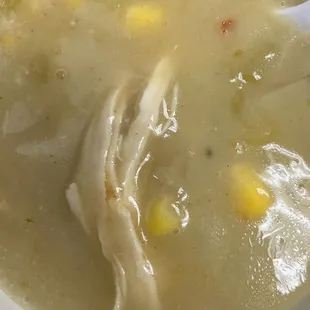 Green chili chicken chowder