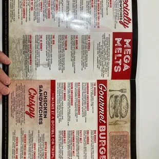 The menu