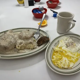 Biscuits and Biscuit &amp; Gravy with Meat and decided to add eggs.
