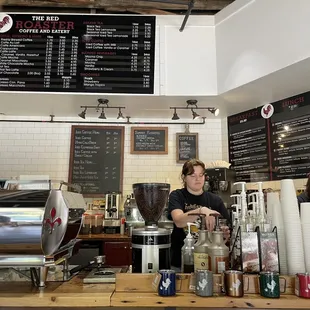 a bari serving customers