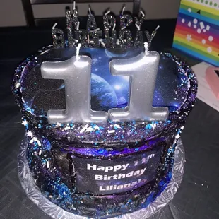 What my sister and I did to save the cake lol. It all turn out well.