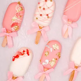 a variety of ice cream pops