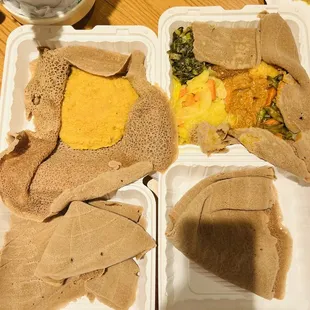 a variety of food in containers