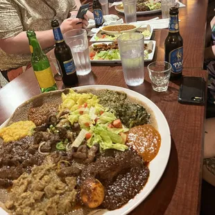 A feast! Tour of Ethiopia in the front here