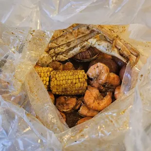 a bag of food