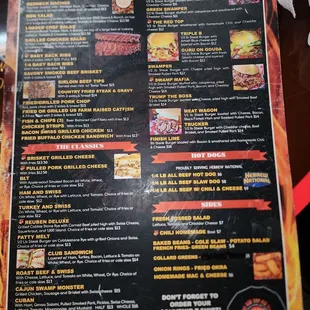 Lunch And Dinner menu