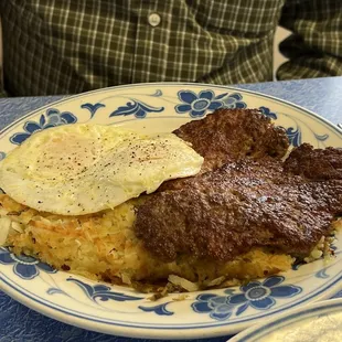 Sausage and eggs