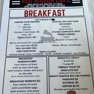 Breakfast Menu