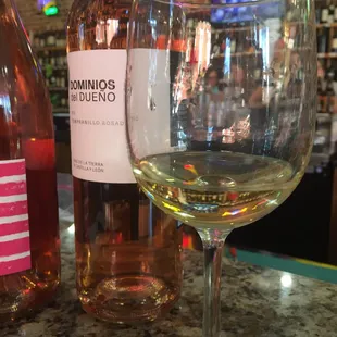 White Bordeaux, of all things, and a Spanish Tempranillo Rosado.