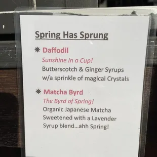 Specials for Spring 23