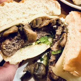 Mushroom and Swiss Burger