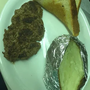 8oz hamburger steak dinner