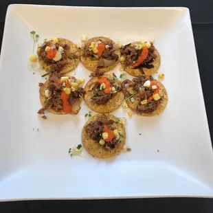 Brisket smoked corn salsa