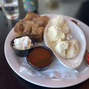 Bread Pudding with vanilla ice cream