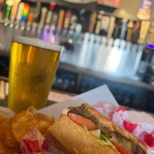 Chopped cheese and one of their amazing brews. ‍