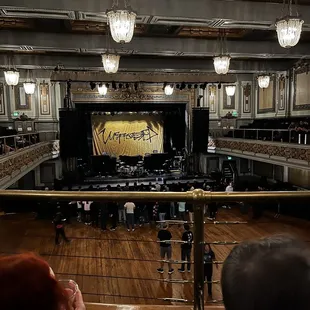 a view of the stage from the balcony