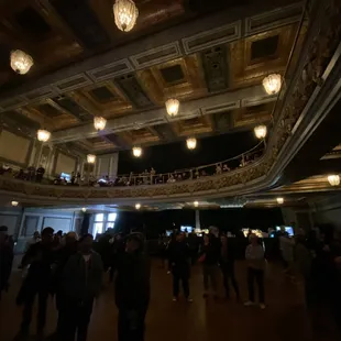 Beautiful architectural details. Looking up to the balcony seating.