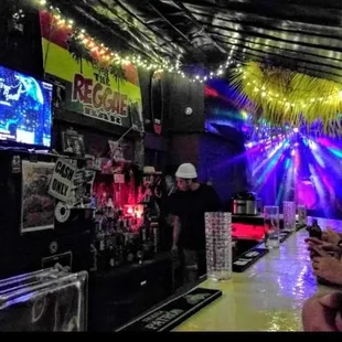 a woman sitting at the bar