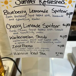 summer drinks