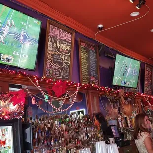On football Sundays you&apos;ll find the Saints game on... of course!