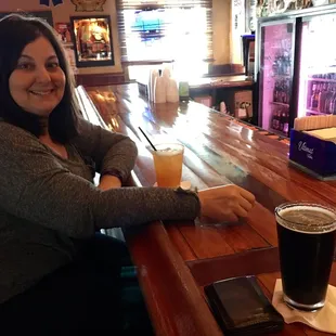 Here with my sweetie pie having a few day drinks