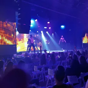 Thunder From Down Under performing on stage