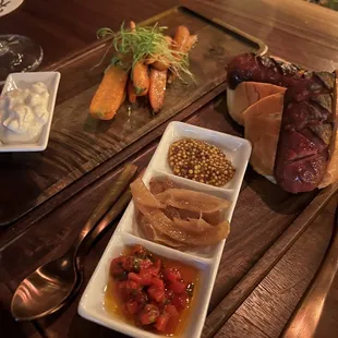 Wagyu hotdog and carrots