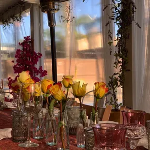 a table set for a formal dinner