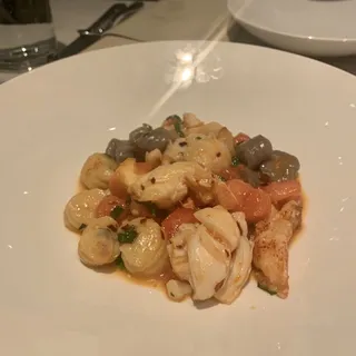 Blue Potato Gnocchi, Maine Lobster and Tomatoes
