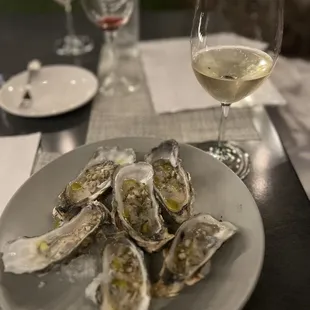 Oysters paired with a Riesling