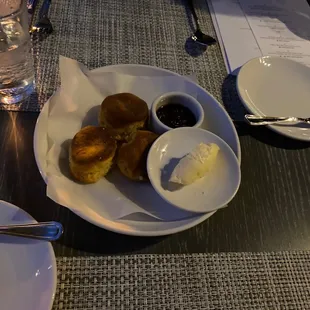 Cheddar Biscuits with Mouldin Sea salt Butter &amp; Red Bell Pepper &amp; Urfabeiber Jam