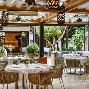 Dining on the terrace