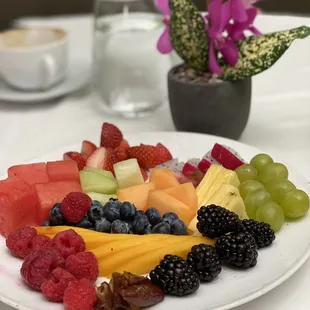 a plate of fruit