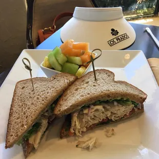 Turkey sandwich at Los Prados Las Vegas Golf Course restaurants!  Delicious