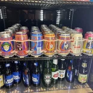 Selection of beer and also a full bar.