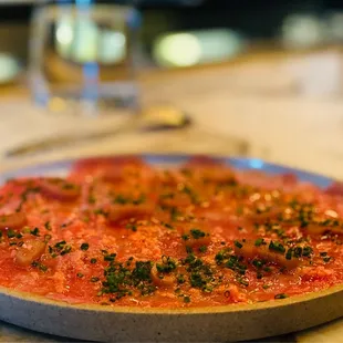 The big eye tuna crudo was delightful